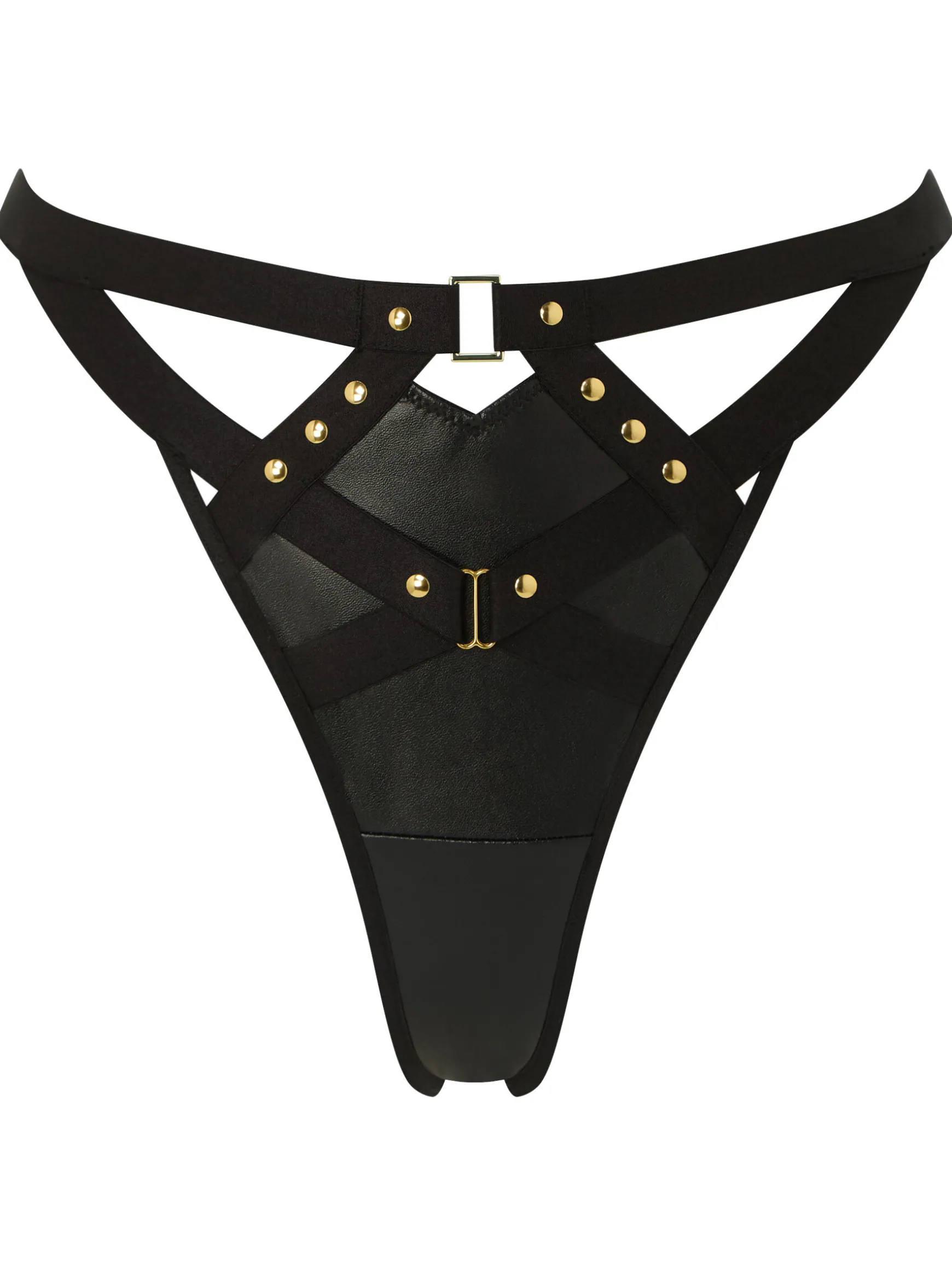 After Dark PU Thong - Black