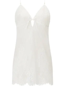 Availing All Over Lace Chemise Lingerie - White