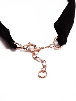 Bellatrix Velvet Bondage Collar & Lead 2 Piece Set