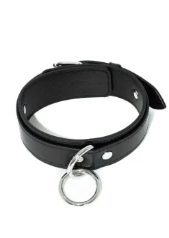 Bondage PU Single Ring Choker Collar