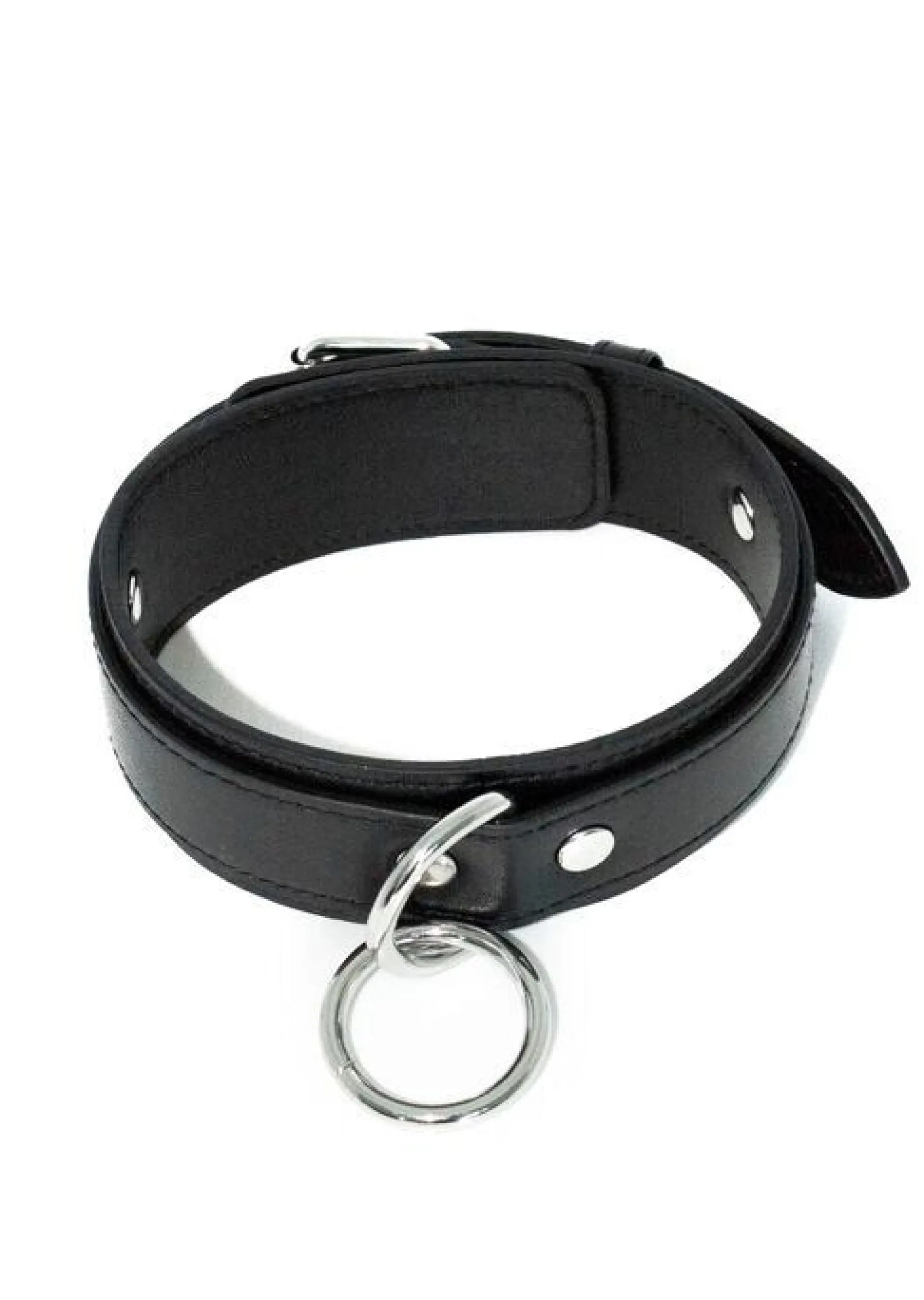 Bondage PU Single Ring Choker Collar