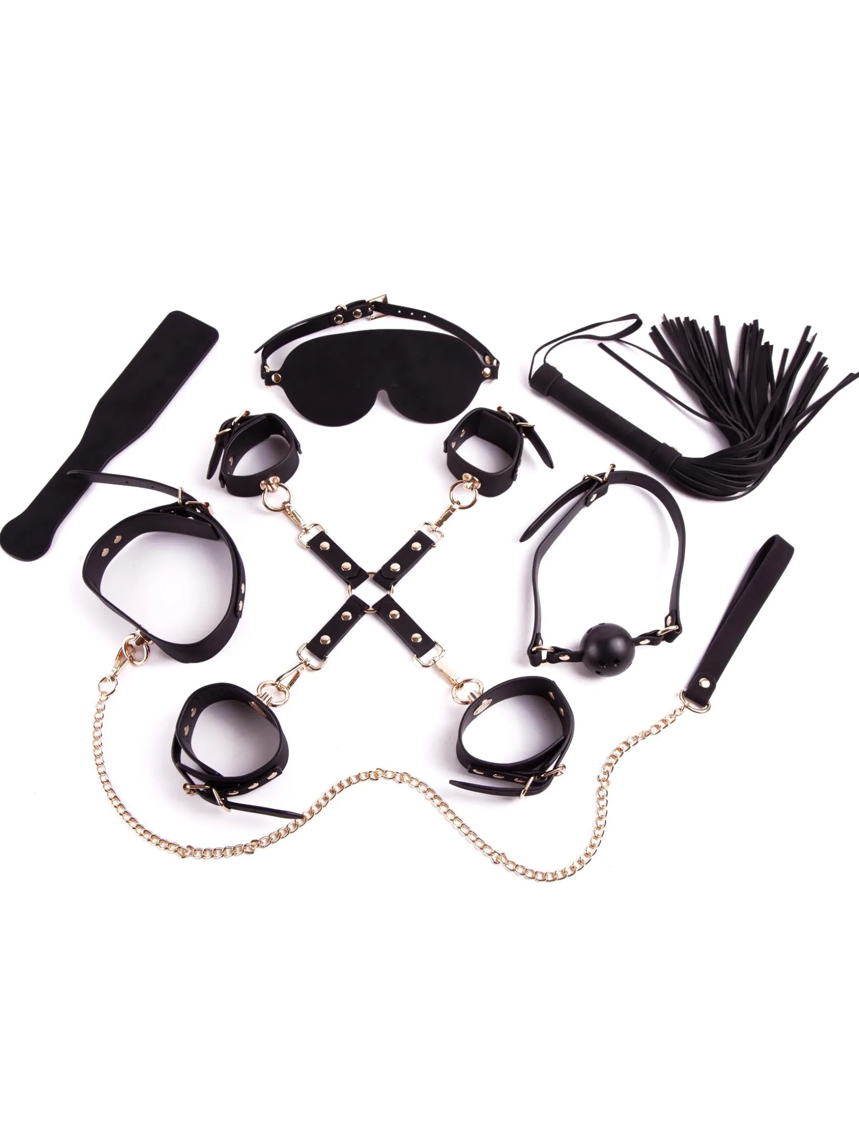 Bondage Vault PU 8 Piece Bondage Gift Set
