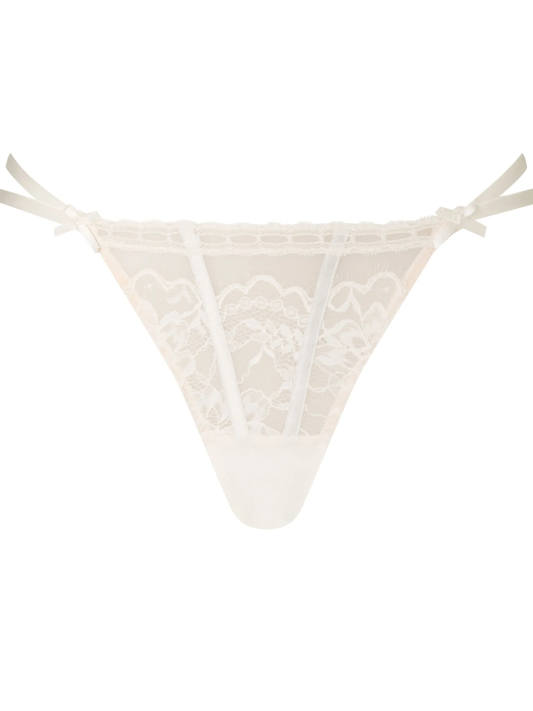 Caged Lace G-String - Ivory