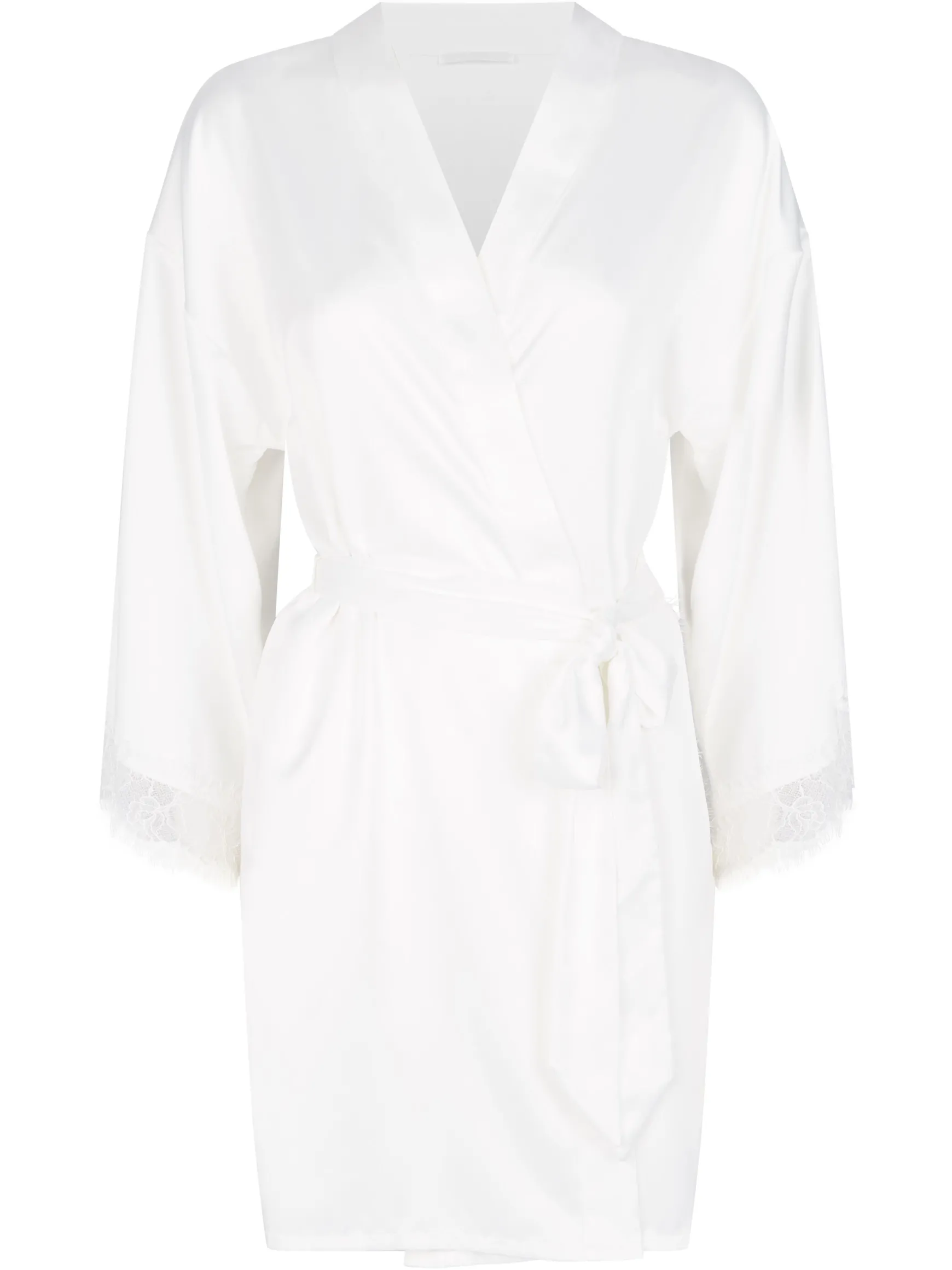 Cherryann Satin Lace Robe - Ivory