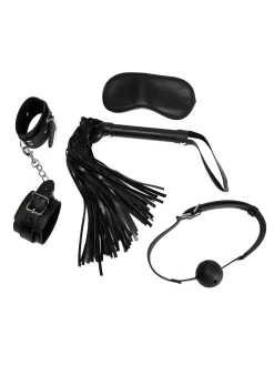 Couples Exploration Faux Leather 4 Piece Bondage Set