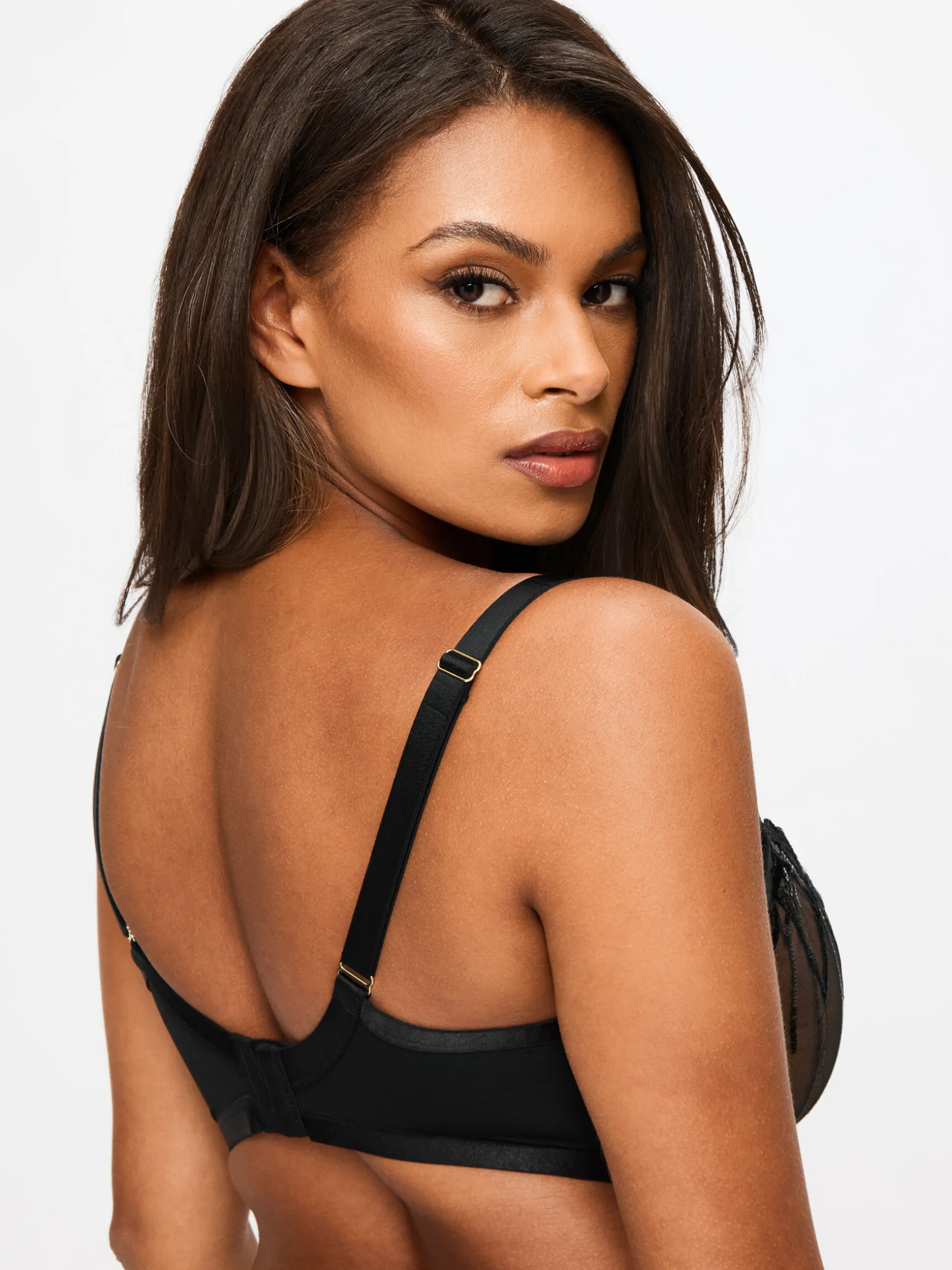 Desiring Decadence Fuller Bust Non Padded Balcony Bra - Black