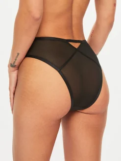Desiring Decadence High Waisted Brazilian Knickers - Black