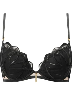 Desiring Decadence Padded Plunge Bra - Black