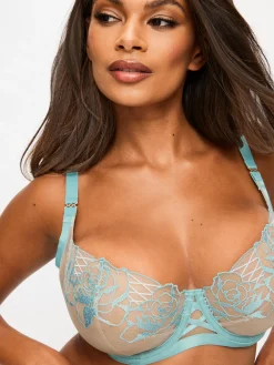 Devoted To You Non Padded Balcony Bra - Aqua