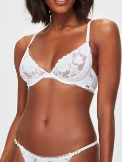 Dolly Non Pad Plunge Bra - White