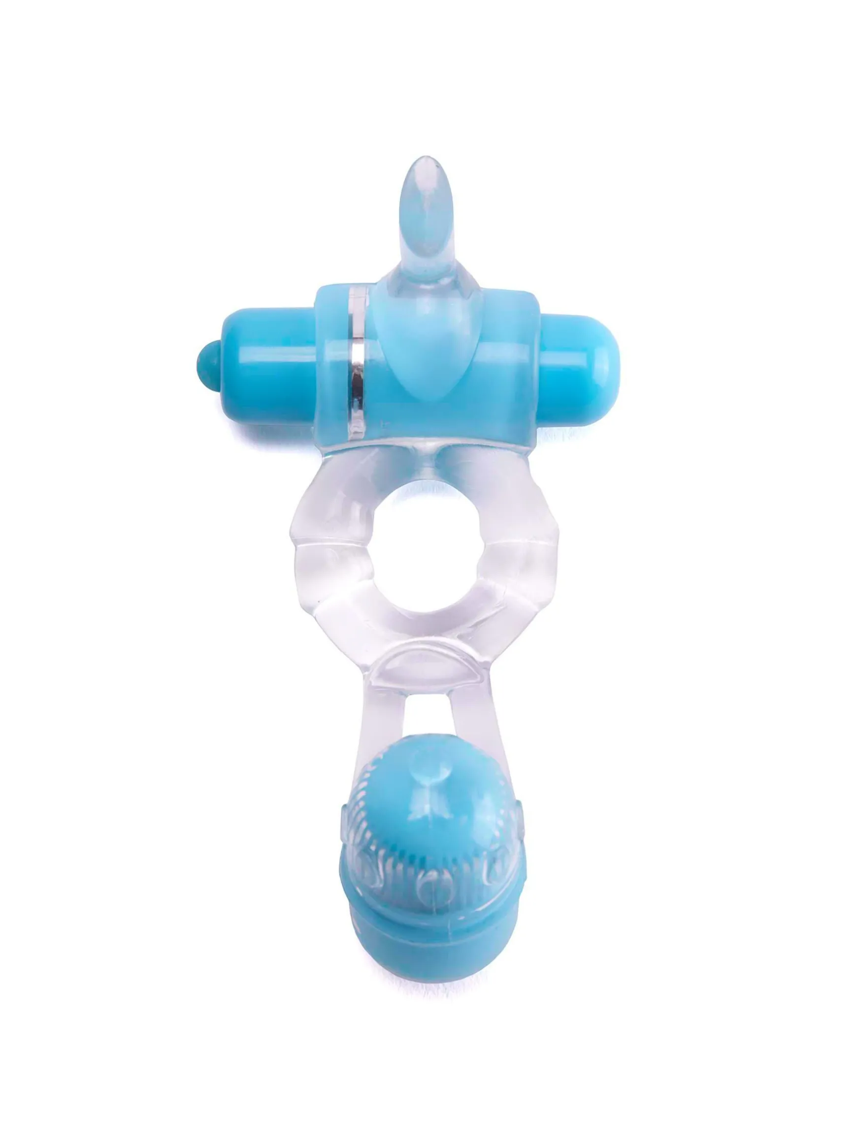 Double Vibrating Super Stretch Couples Cock Ring with Removable Bullet