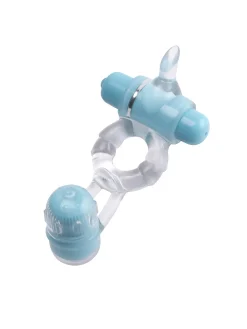 Double Vibrating Super Stretch Couples Cock Ring with Removable Bullet
