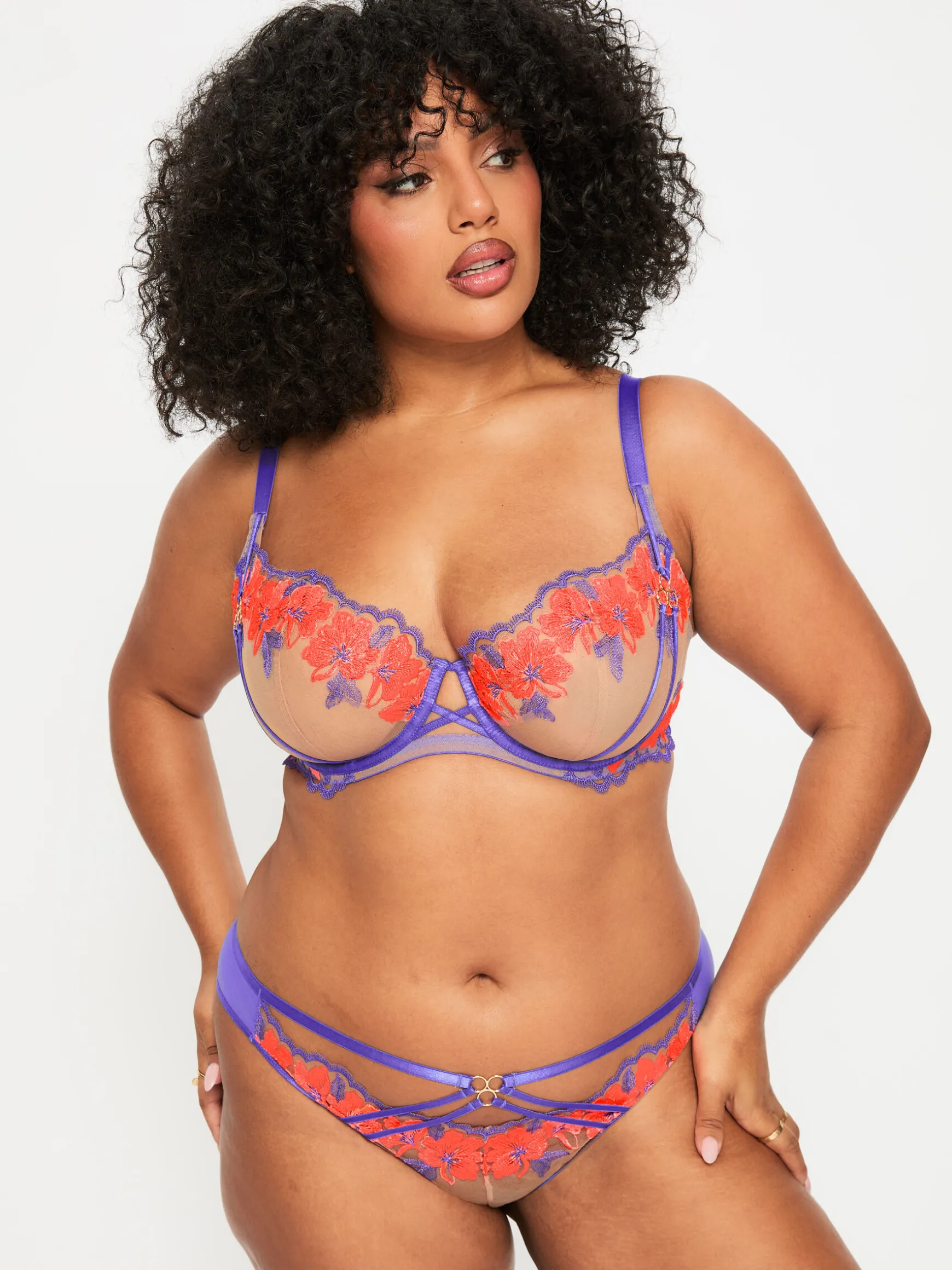 Dusk Till Dawn Non Padded Balcony Bra - Purple