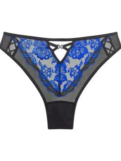 Endless Attraction Brazilian Knickers - Black/Blue