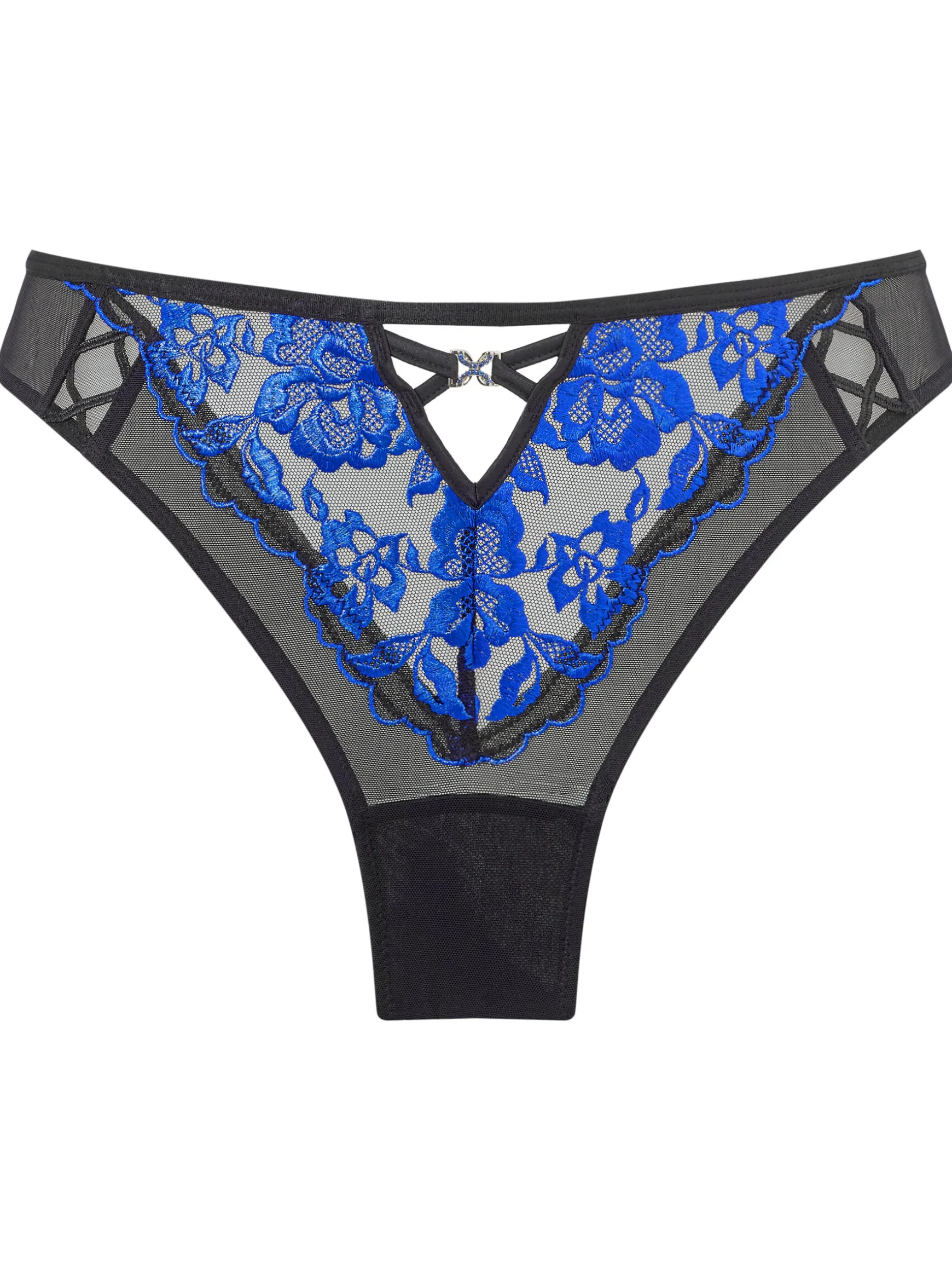 Endless Attraction Brazilian Knickers - Black/Blue