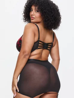 Endless Attraction Padded Cami Suspender - Black/Red