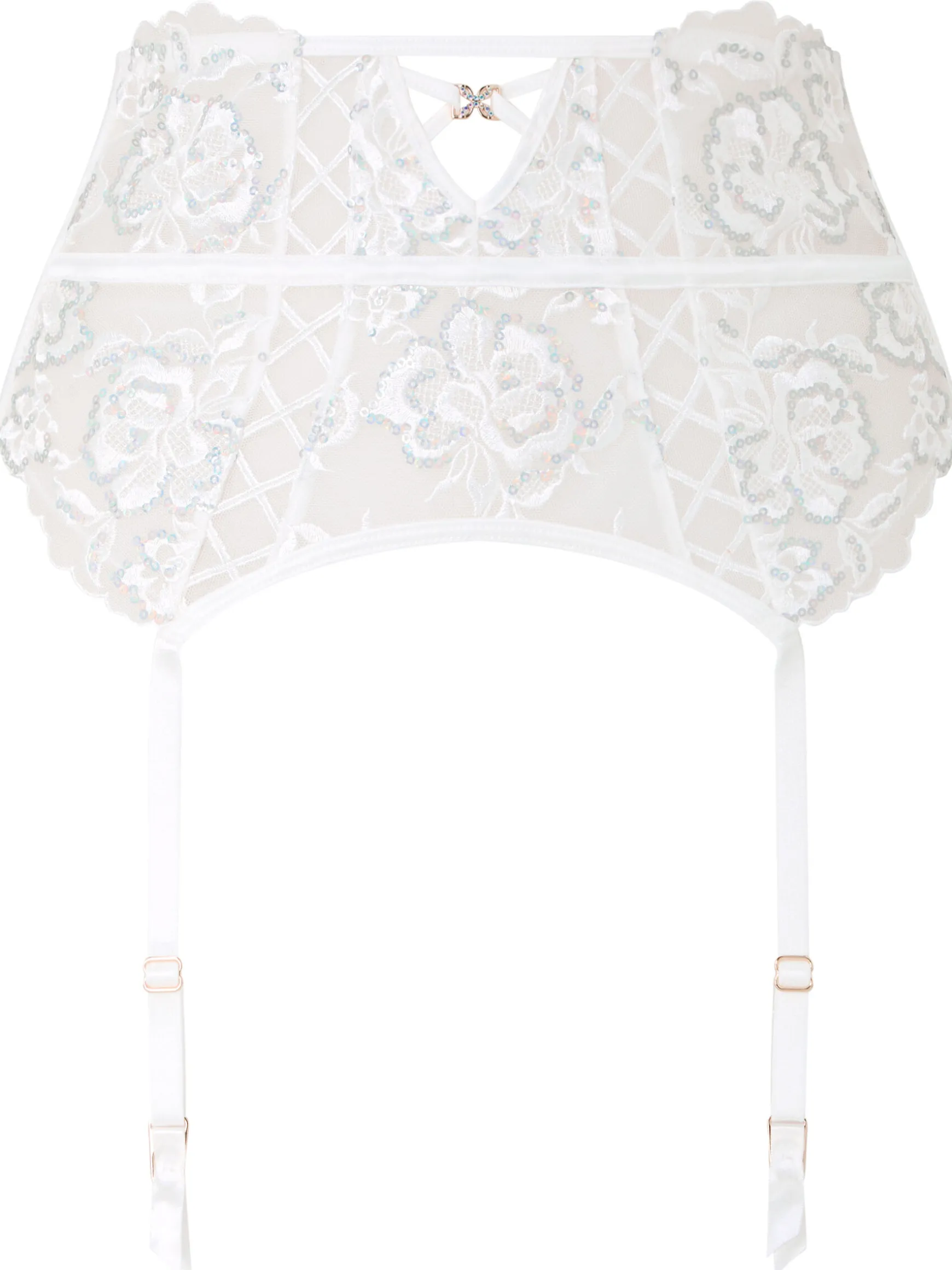 Endless Attraction Waspie Suspender - Ivory