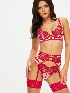 Enticement Non Padded Plunge Bra - Red