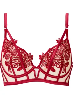 Enticement Non Padded Plunge Bra - Red