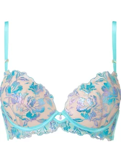 Euphoric Padded Plunge Bra - Aqua