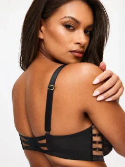 Everlasting Love Lace Fuller Bust Non Padded Balcony Bra - Black/Pink