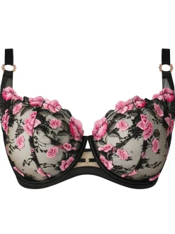 Everlasting Love Lace Fuller Bust Non Padded Balcony Bra - Black/Pink