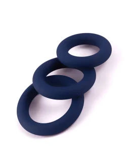 Flexible Silicone Cock Ring Trio - 3 Piece Set