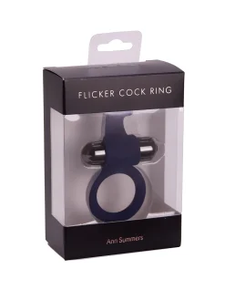 Flicker Silicone Cock Ring with Removable Bullet Vibrator