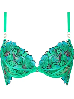 Fluorescence Padded Plunge Bra - Bright Green