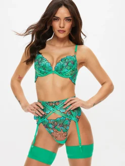 Fluorescence Padded Plunge Bra - Bright Green