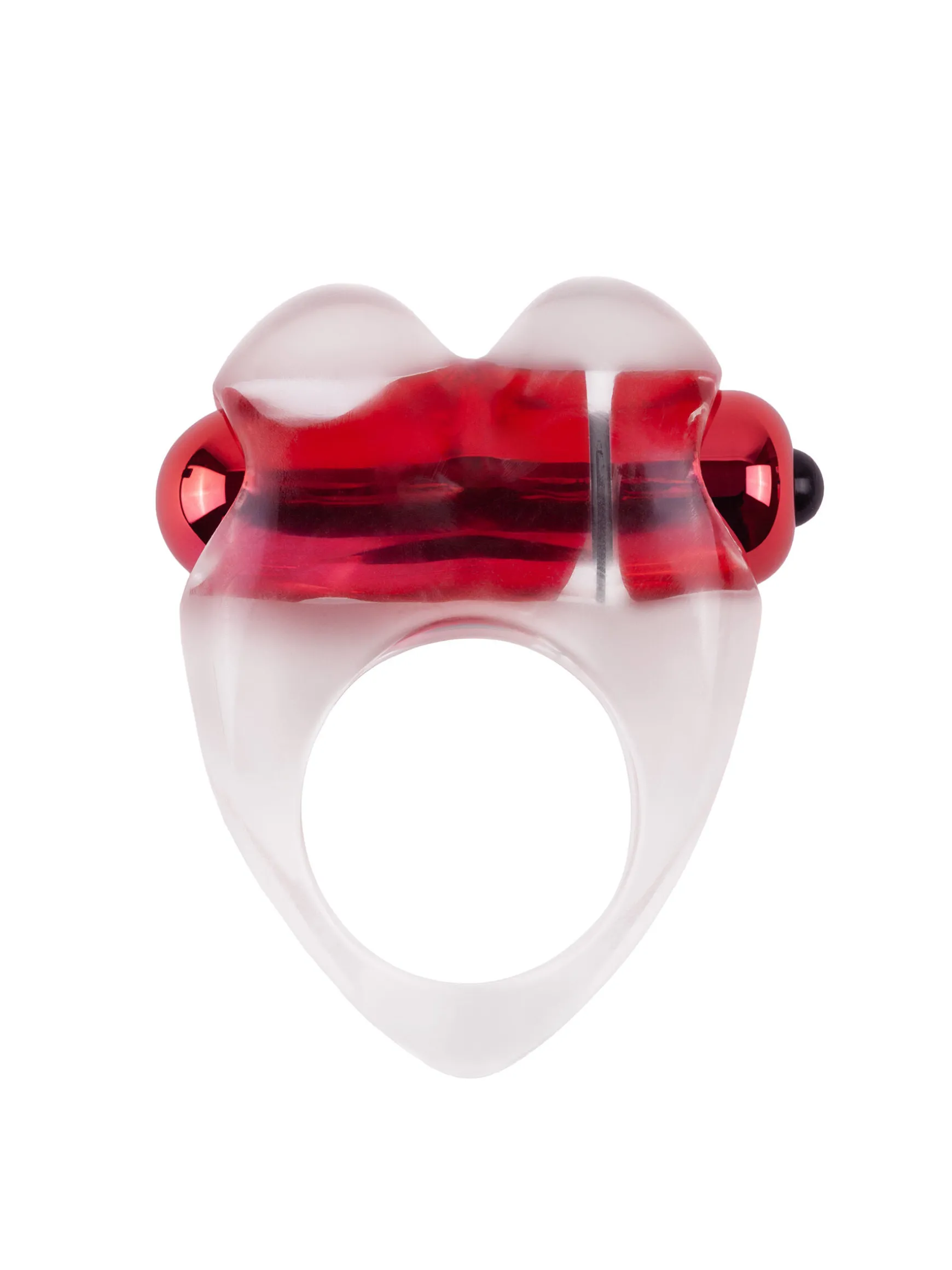 Heart Shaped Cock Ring with Removable Vibrating Bullet