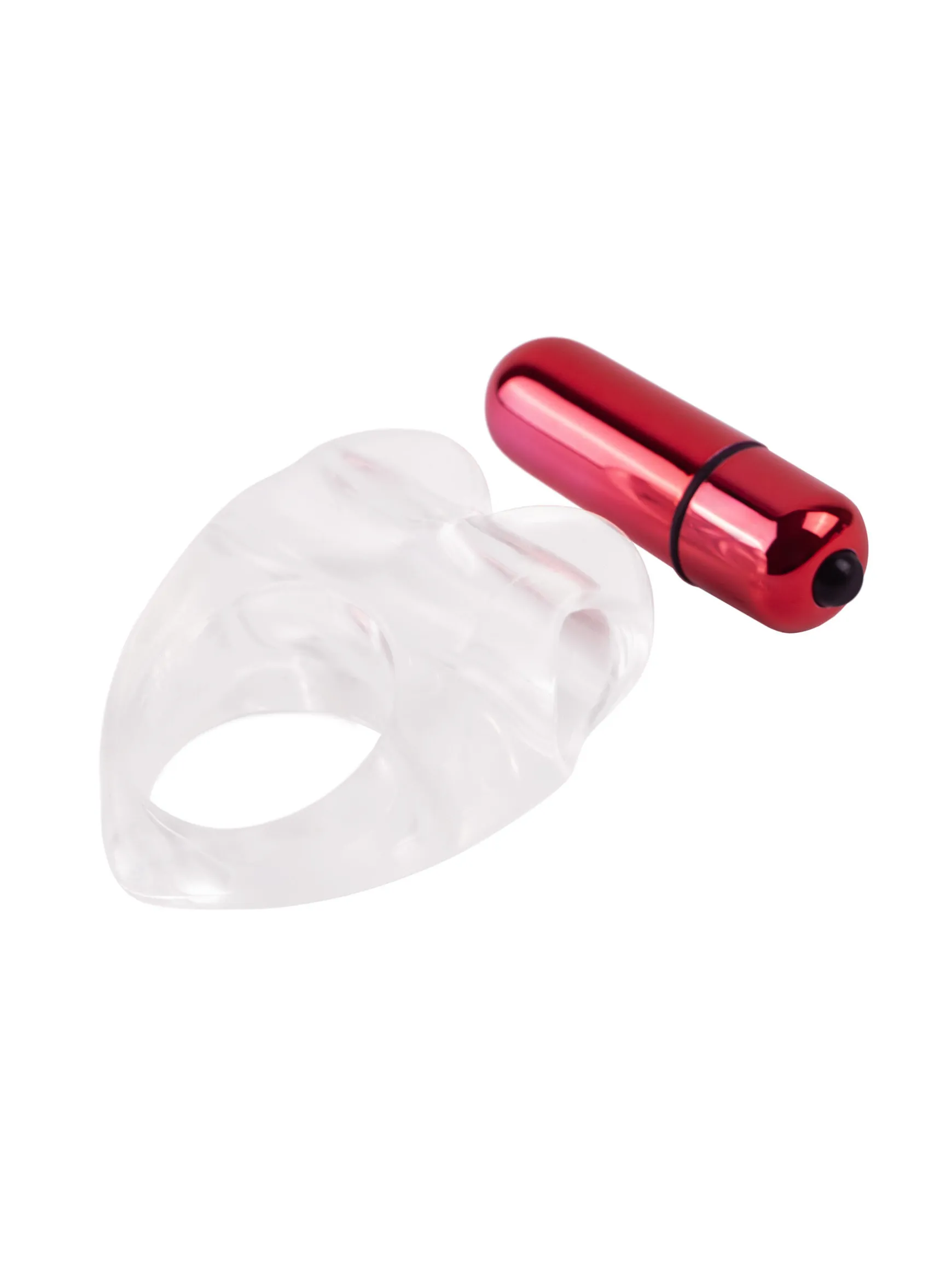 Heart Shaped Cock Ring with Removable Vibrating Bullet