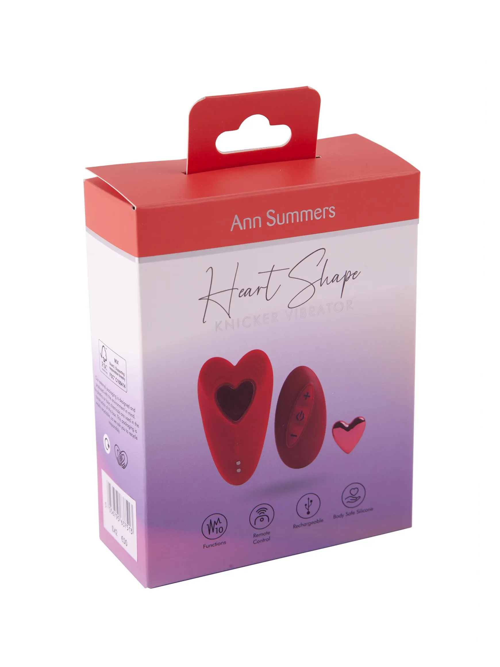 Heart Shaped Remote Control Magnetic Clitoral Knicker Vibrator