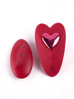 Heart Shaped Remote Control Magnetic Clitoral Knicker Vibrator