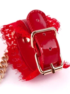 High Gloss PU & Lace Handcuffs