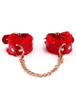 High Gloss PU & Lace Handcuffs