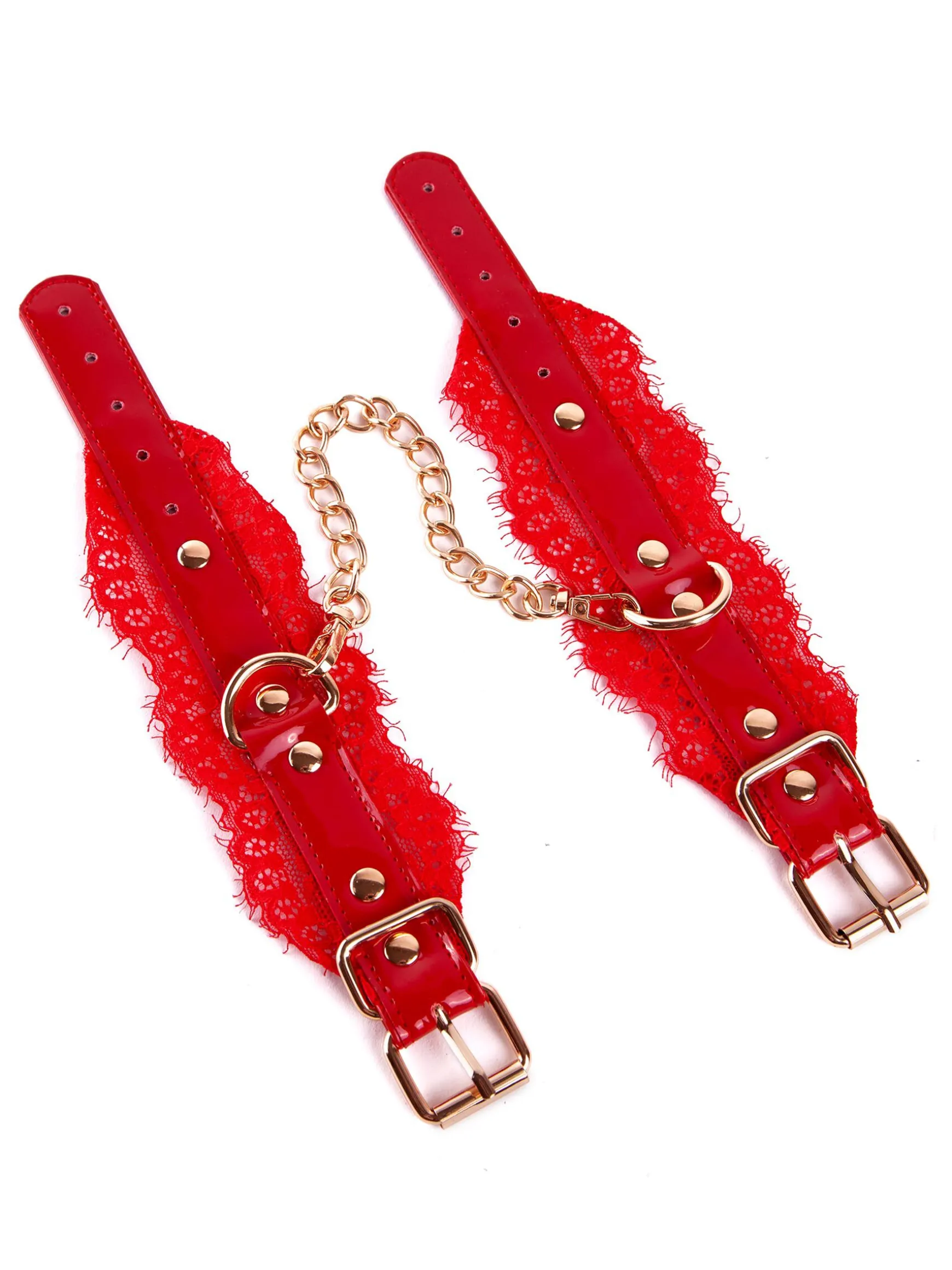 High Gloss PU & Lace Handcuffs