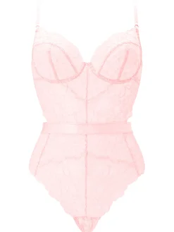 Hold Me Tight Lace Lingerie Body - Pale Pink