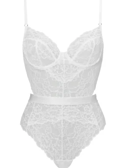 Hold Me Tight Lace Lingerie Body - White