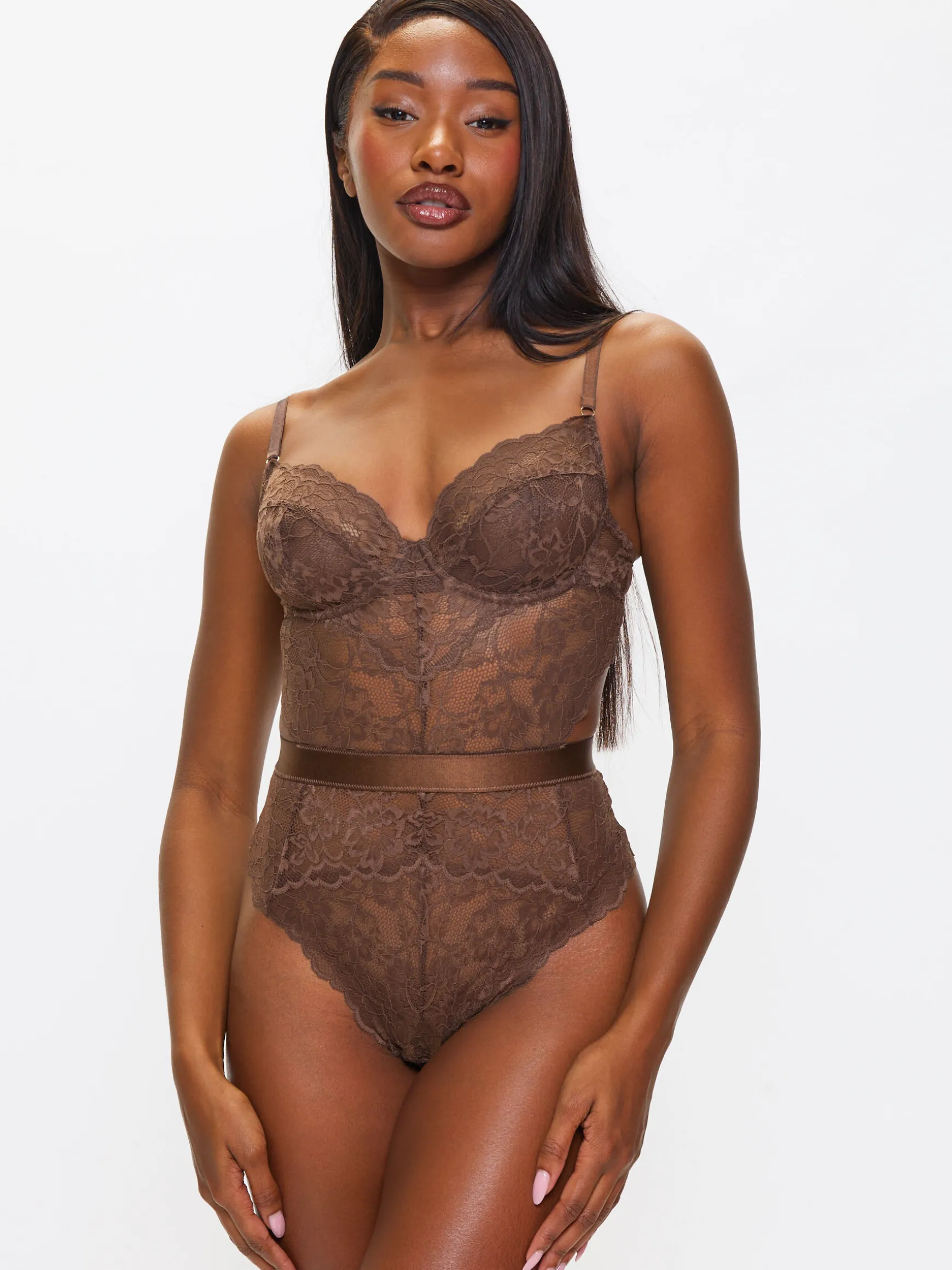 Hold Me Tight Lace Lingerie Body - Nude 04
