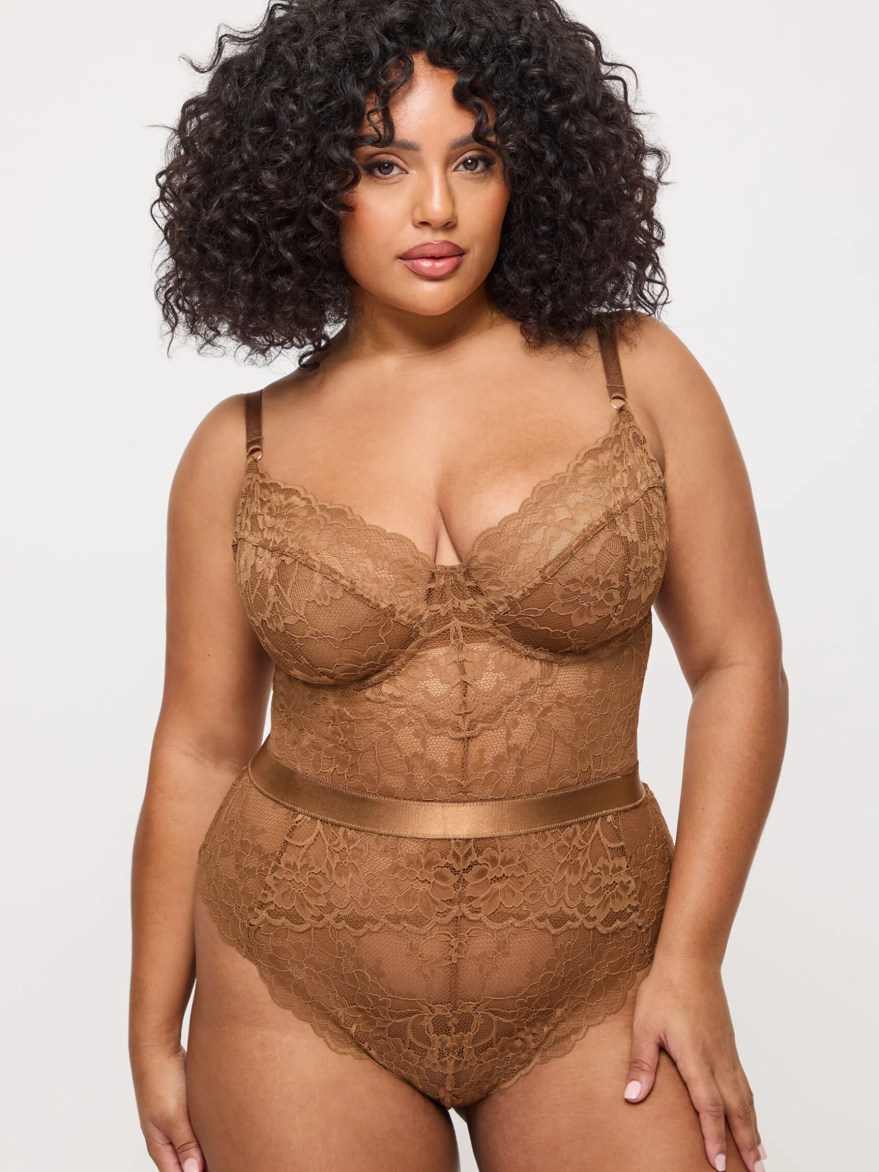 Hold Me Tight Lace Lingerie Body - Nude 03