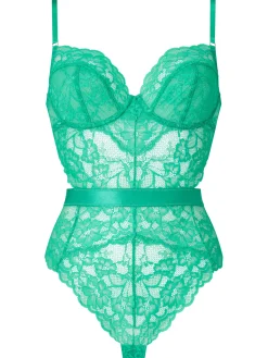 Hold Me Tight Lace Lingerie Body - Green