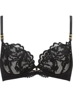 Icon Sequin Non Padded Plunge Bra - Black