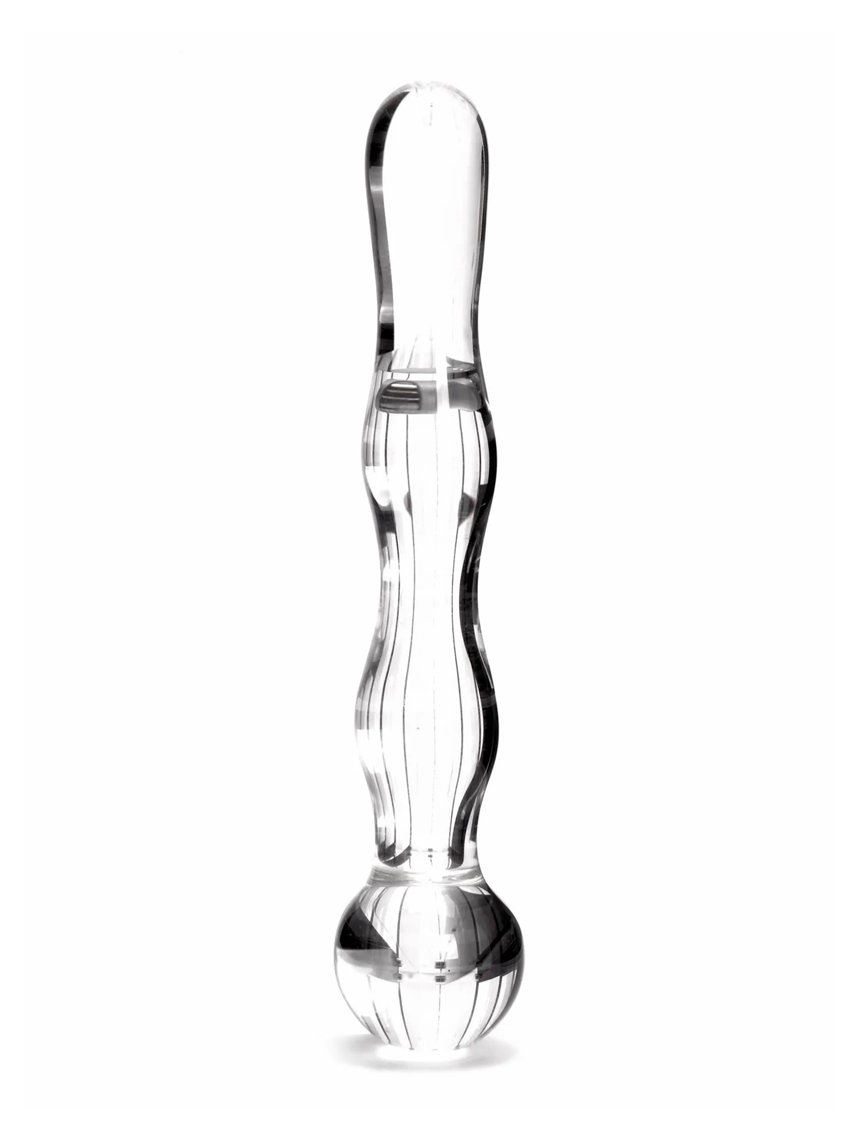 5 Inch Rippled Glass Dildo
