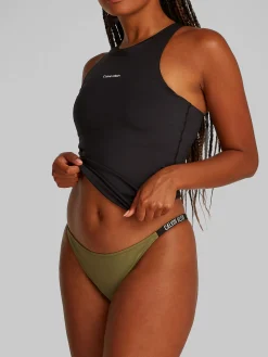 Intense String Bikini Bottoms - Dark Green
