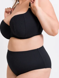 Jet Set High Waist Bikini Brief - Black