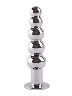 Jewelled Beaded Metal Butt Plug