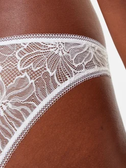 Knickerbox Alice Lace Brazilian Knickers - White
