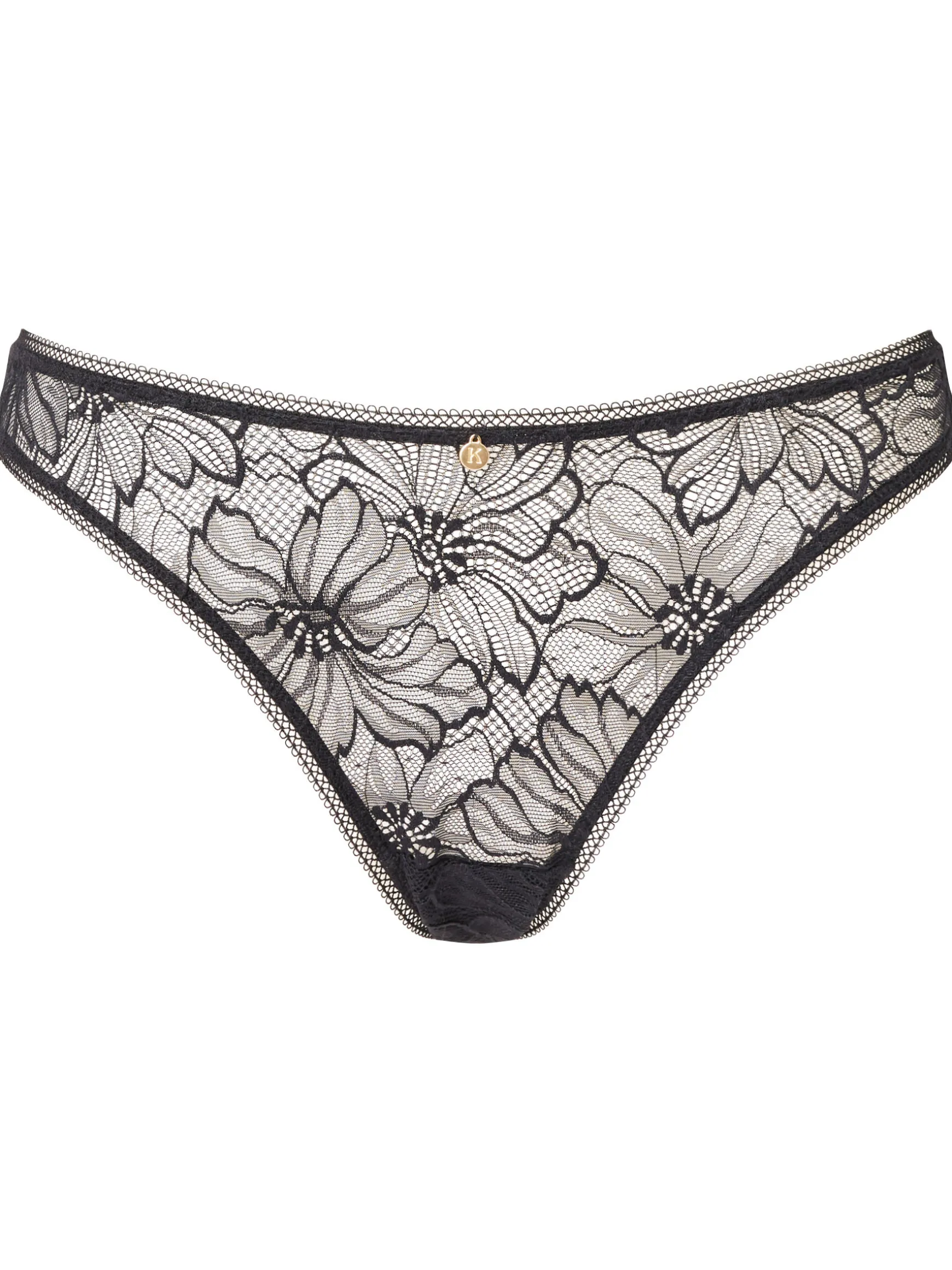 Knickerbox Alice Lace Brazilian Knickers - Black