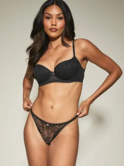 Knickerbox Alice Lace G-String - Black